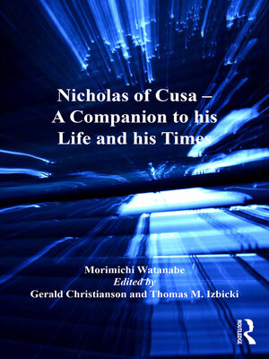 cover image of Nicholas of Cusa--A Companion to his Life and his Times